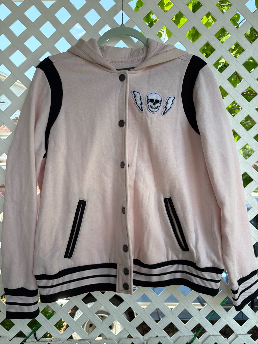 torrid Varsity Pale Pink Hooded Jacket